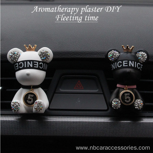 Diamond Studded Bear Portable Car Vent Aromatherapy Clip